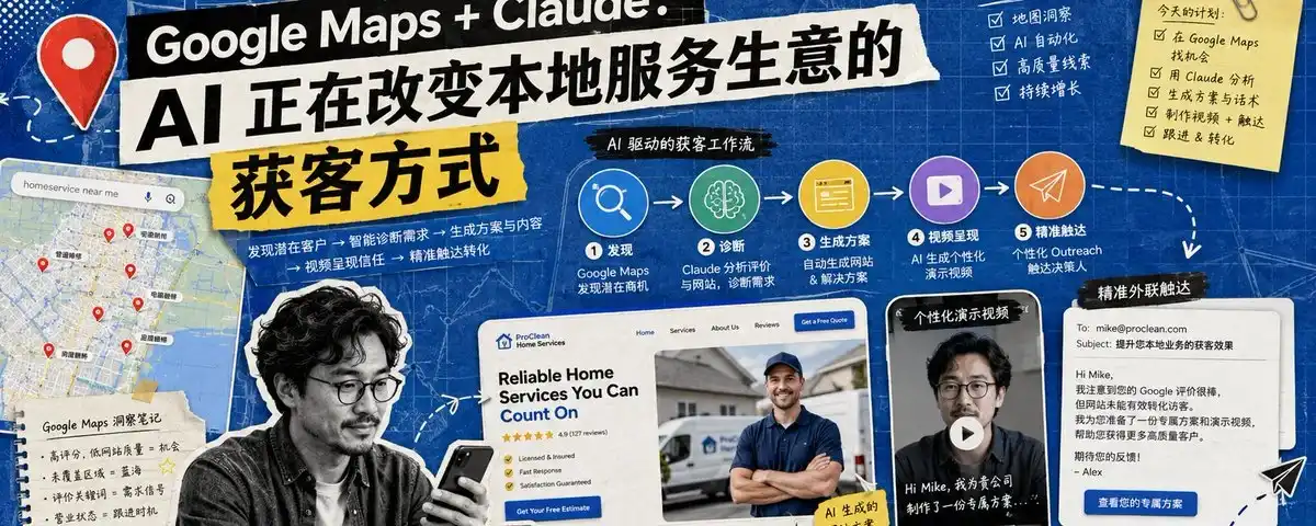 Google Maps + Claude：一个人也能跑起来的本地商家获客机器