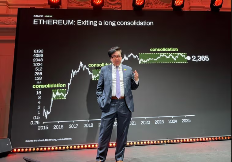 Tom Lee Still Predicts ETH Will Reach $250,000. Do You Still Believe?
