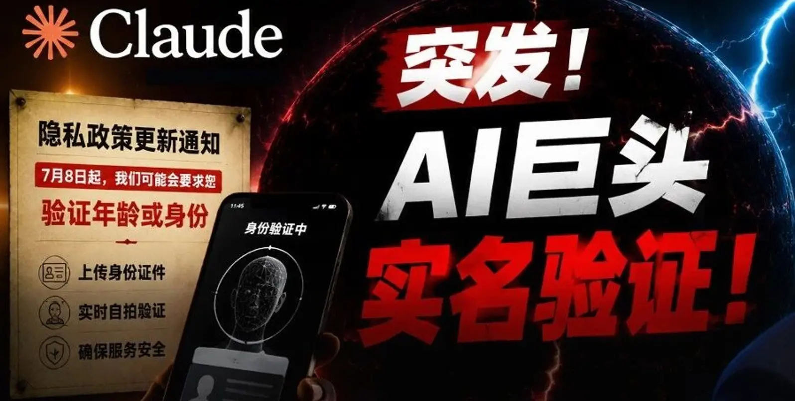 Claude to Mandate "Face-Scan ID Verification", No ID No Service Starting July?