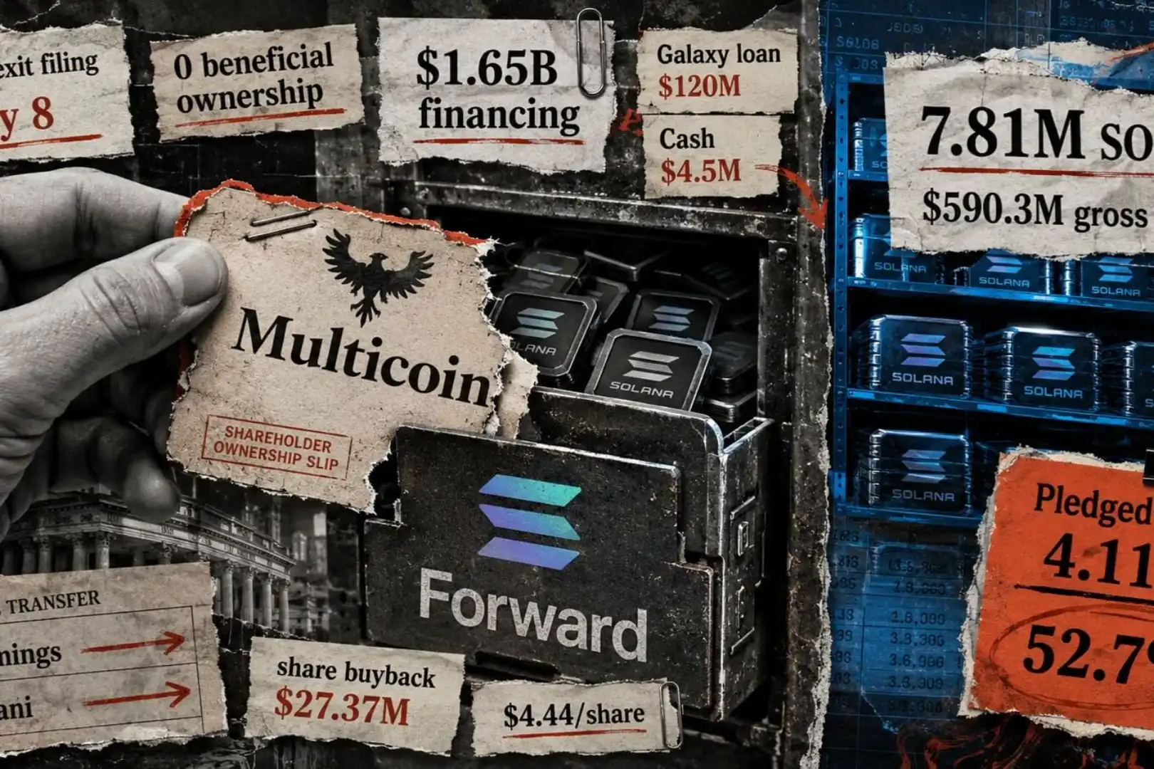 Major Upheaval at Solana's Largest Treasury Firm: Multicoin's Swift Exit, Forward Deep in Debt Yet Aggressively Doubles Down