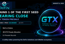 DeFix Solutions Nears Completion of Round 1 in the First Seed Sale of GTX Token