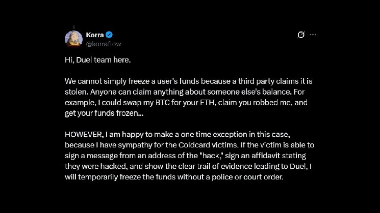 Galaxy Digital and Duel Casino in Conflict Over 230 ETH Related to Coldcard Vulnerability
