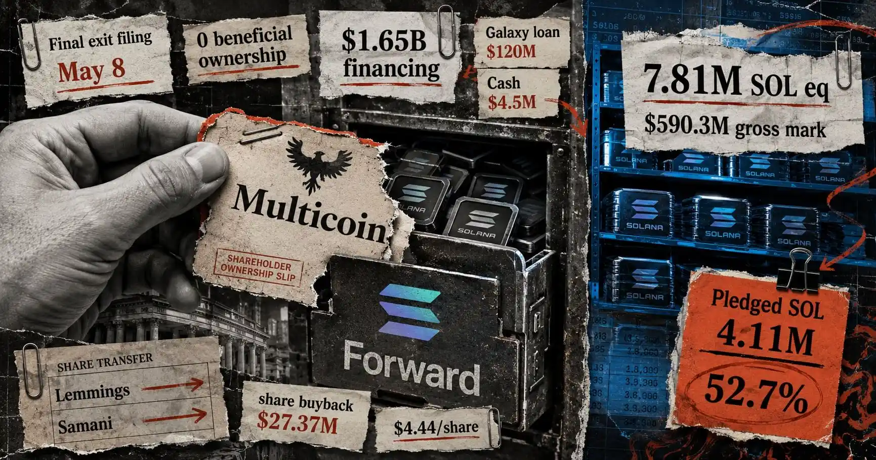 Multicoin Exits Forward, the Largest Solana Treasury Company, After Just 8 Months of Joint Establishment