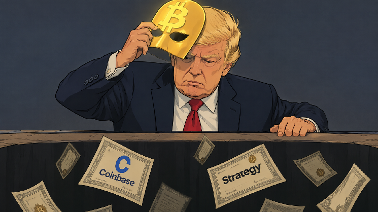 "Cryptopresident" Trump Sells Coinbase and Strategy Shares