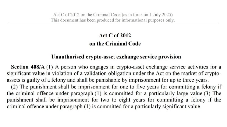 La Hongrie abroge ses règles strictes sur les cryptomonnaies pour les aligner sur le cadre MiCA de l'UE