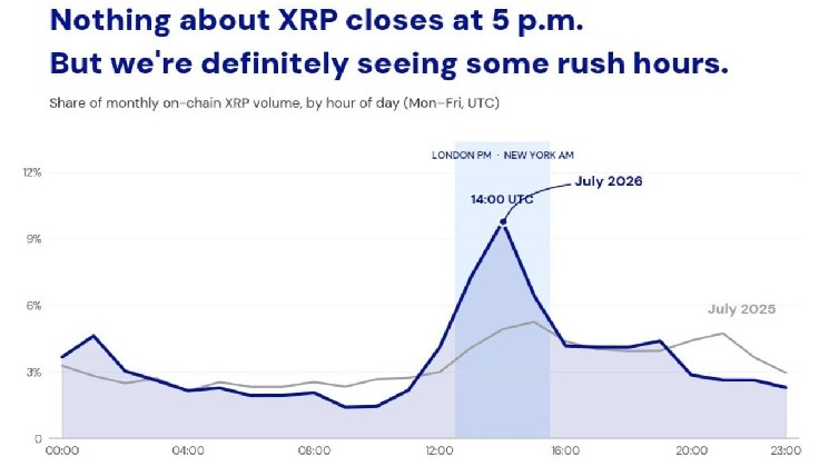 XRP Accounts for 23% of On-Chain Trading Volume in a Three-Hour Trading Period