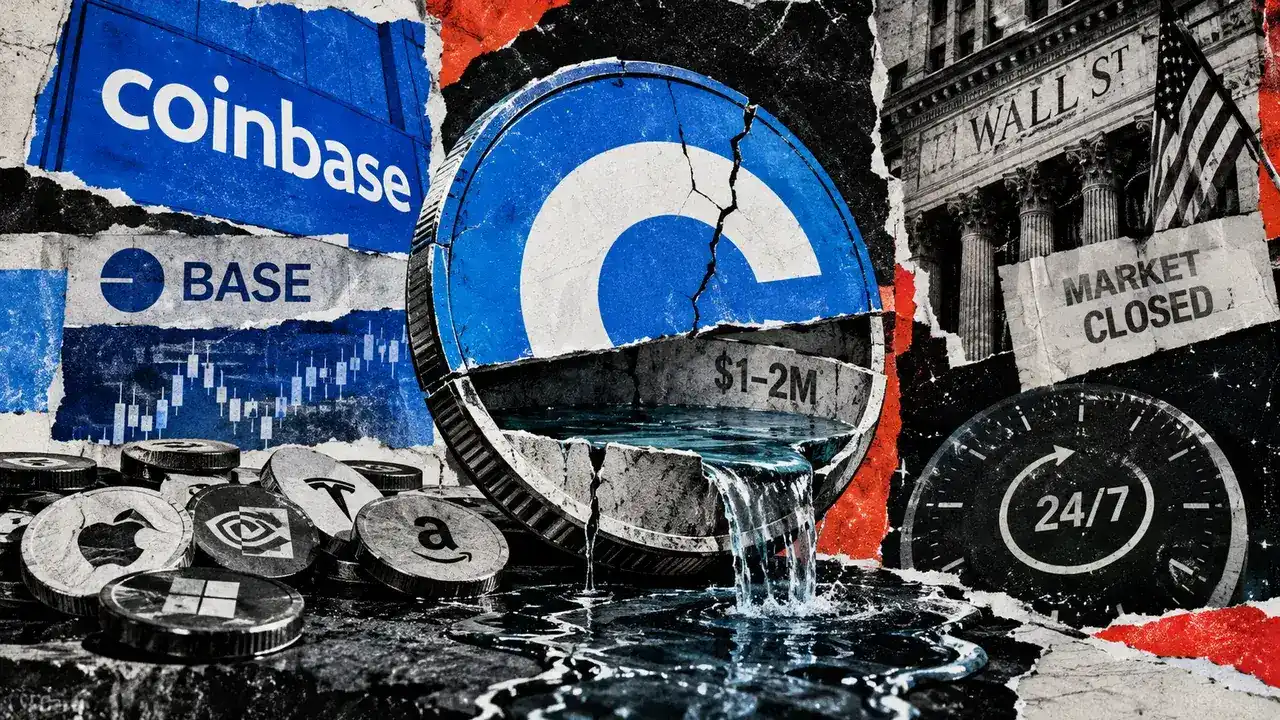 Derrière 10 milliards de dollars de volume échangé : Les tokens actions Coinbase peuvent-ils absorber d'importantes ventes lorsque le marché américain est fermé ?