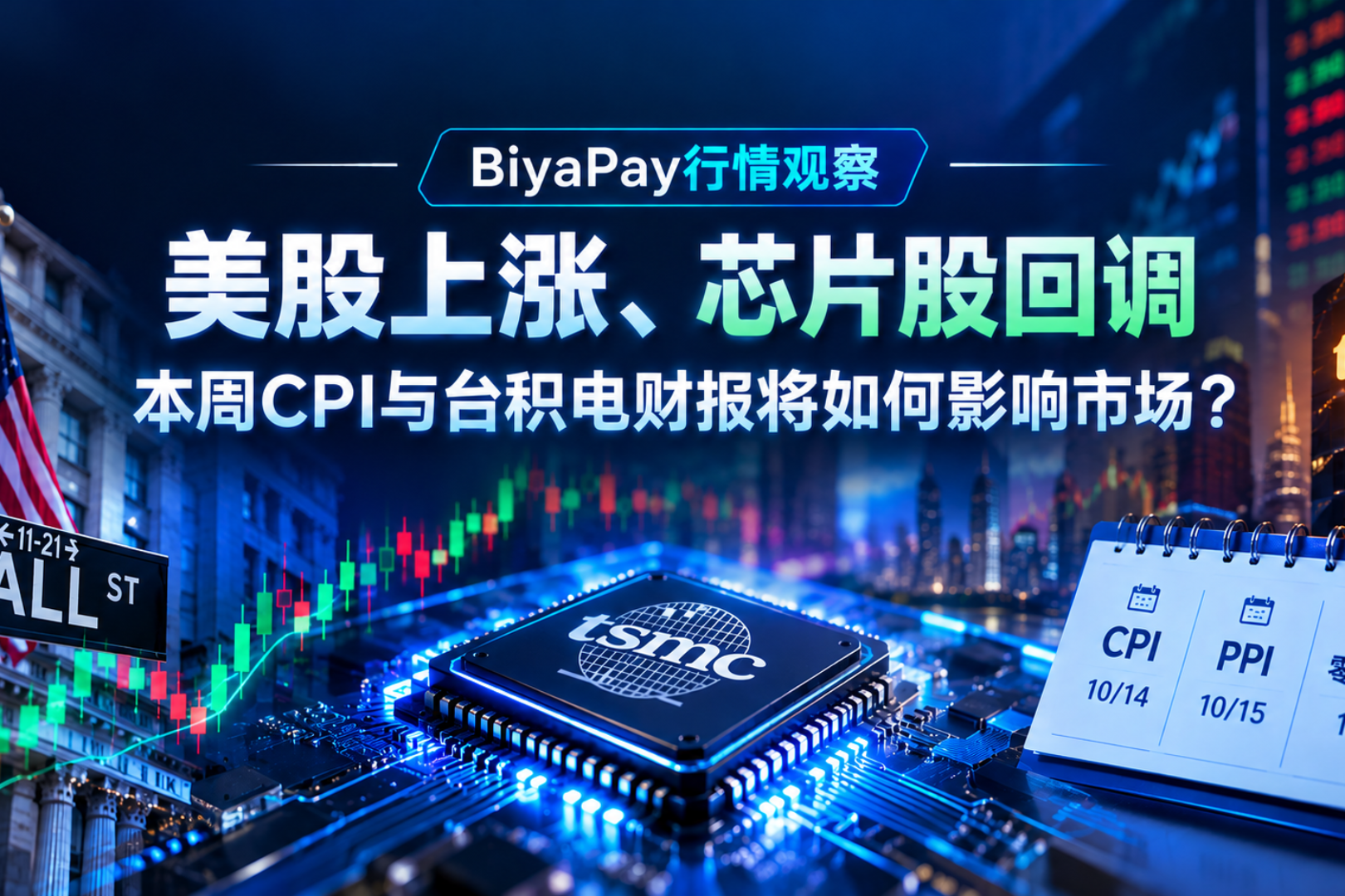 BiyaPay Market Observation | U.S. Stocks Rise, Chip Stocks Adjust, How Will This Week's CPI and TSMC Earnings Affect the Market?